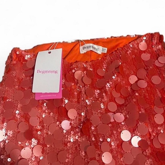 Sequin Coral Pants | Sz 2 | NWT! - Picture 7 of 9